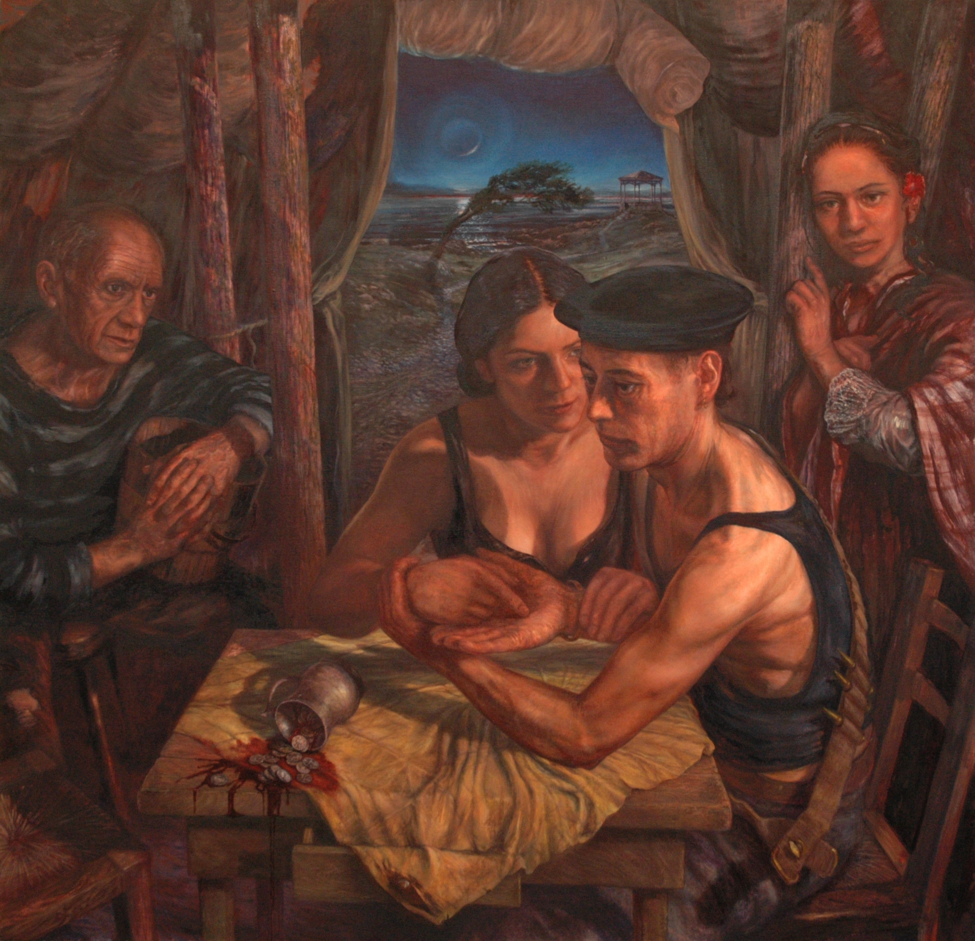 After Me Comes The Flood' – oil on canvas fine art painting (44" high by 46" wide), completed in 2008