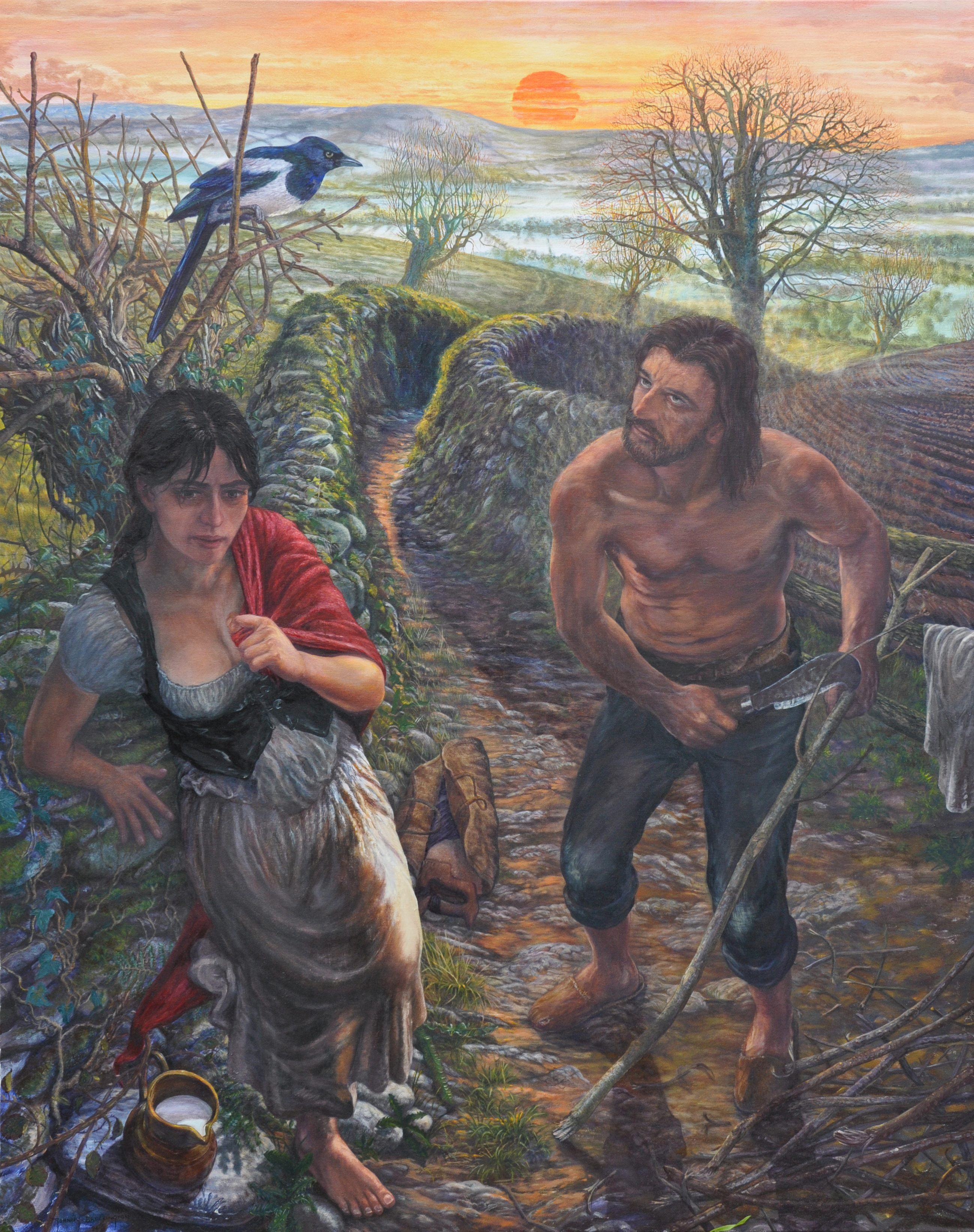 'Crazy Man Michael' – oil on canvas fine art painting (54" high by 43" wide), completed in 1993
