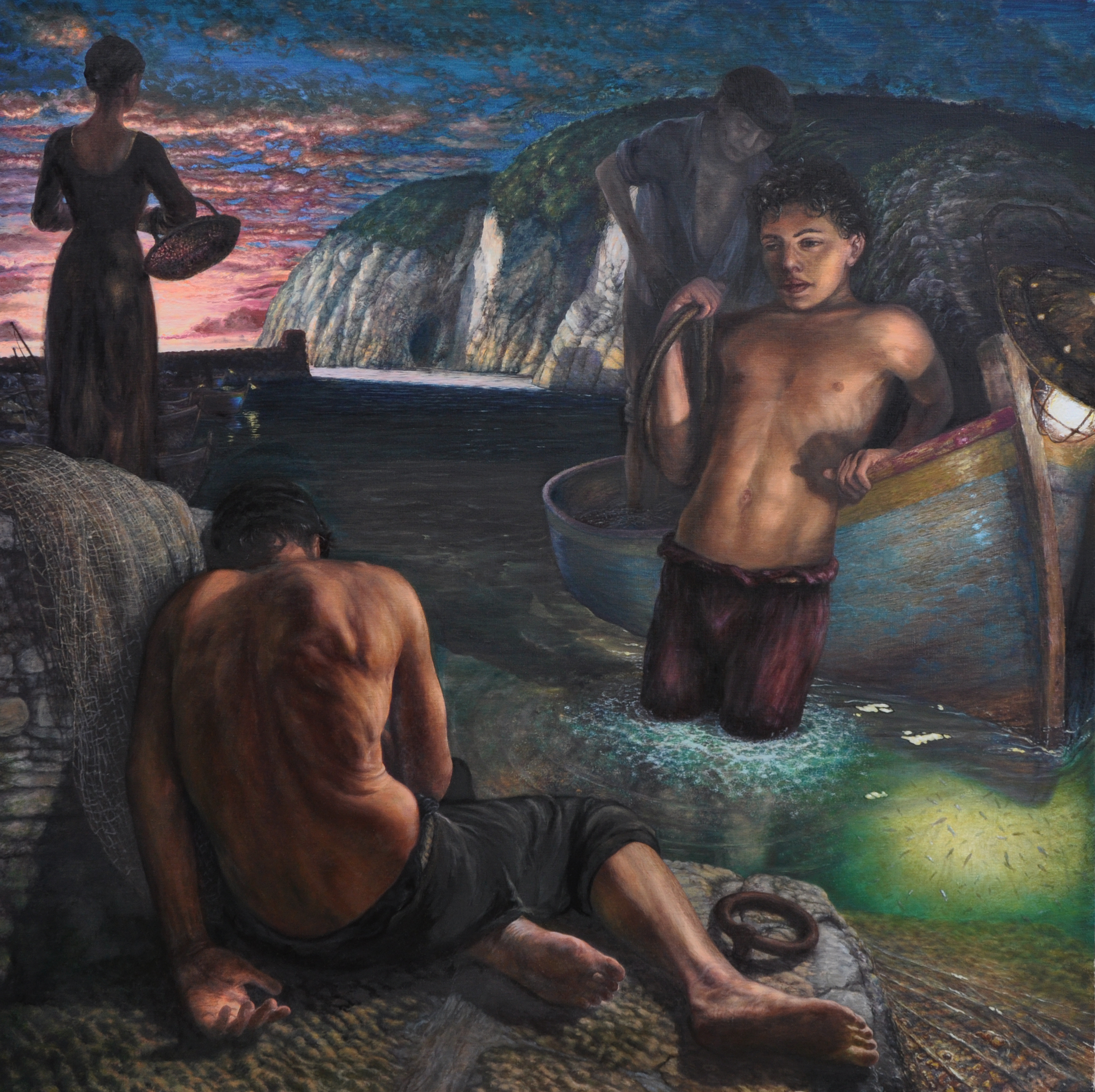 'Death Of Caravaggio' – oil on canvas fine art painting (44" high by 44" wide), completed in 2015