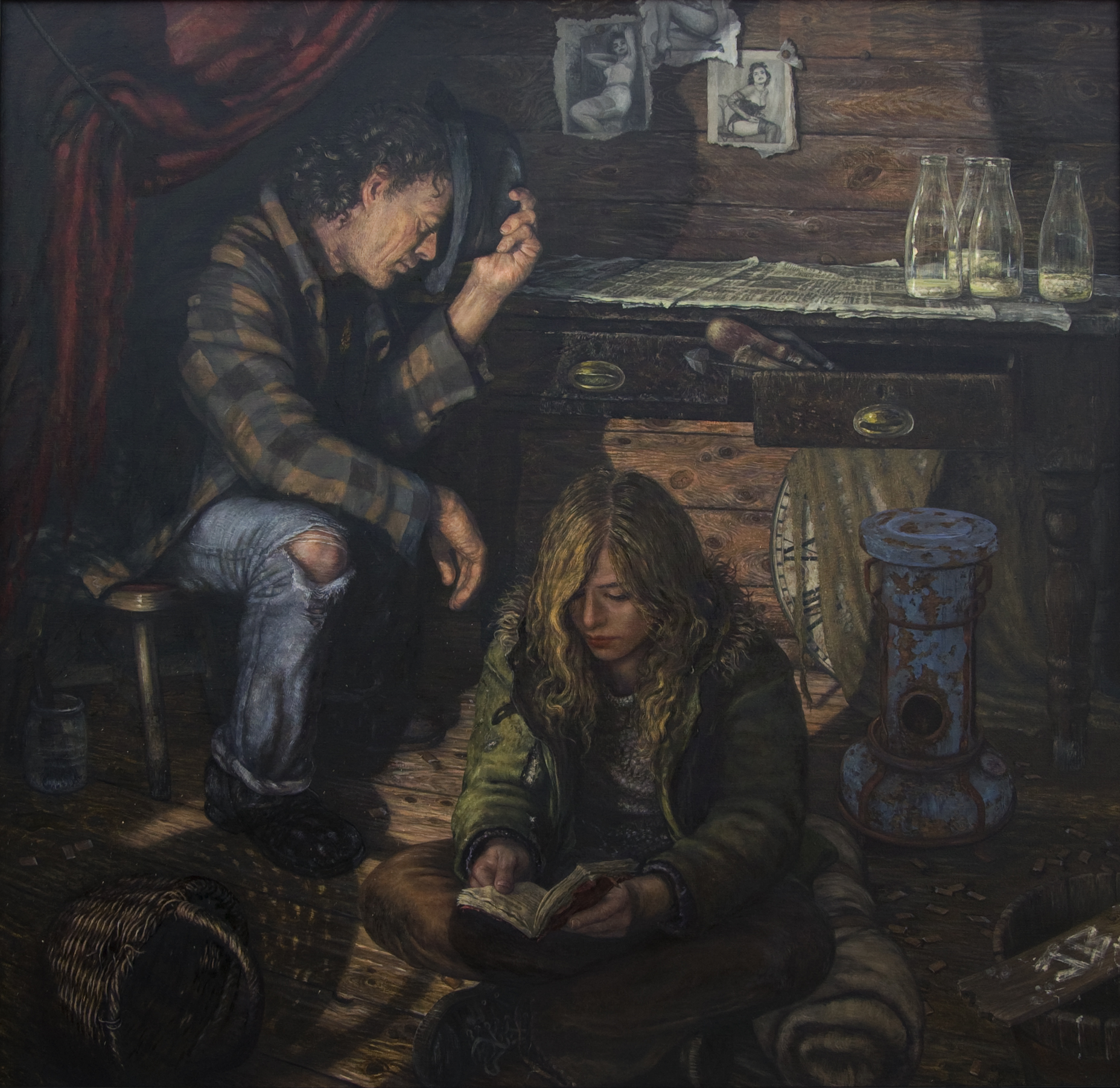 'The End of The Strawberry Line' – oil on canvas fine art painting (48" high by 49" wide when fully unfolded), completed in 2013